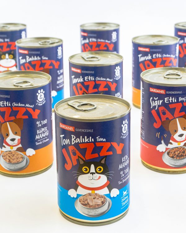 Jazzy Wet Dog/Cat Food Can